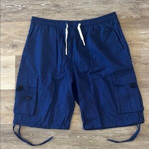NWOT Speed Your Run SR Men’s Cargo Pull On Shorts Blue Size XL